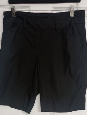 Hilary Radley Black Bermuda Golf Shorts